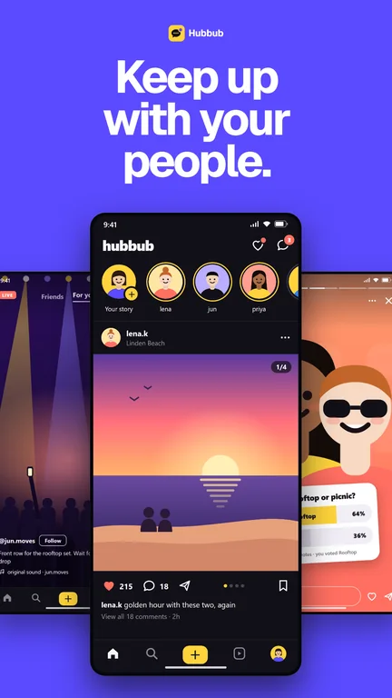 Three up template, Social